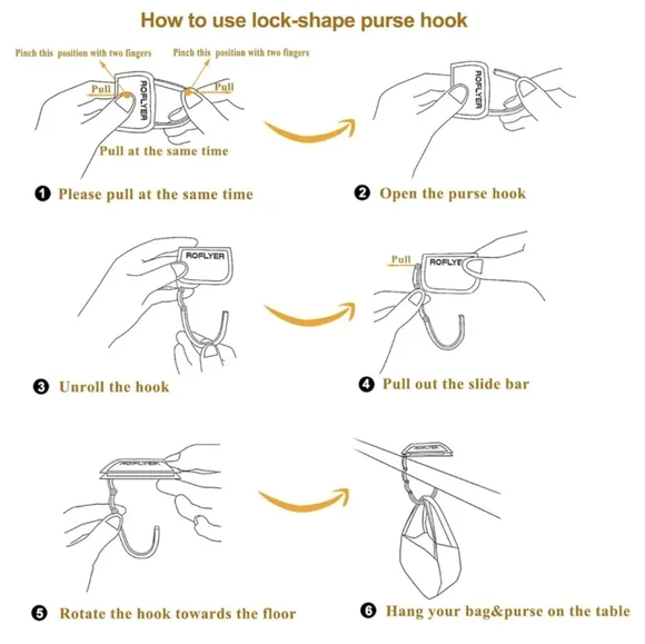 Handbag Hanger, Bag Charm, Cute And Useful, Keep Your Bag Off The Floor - Picture 8 of 8